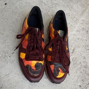Valentino rock runner orange sneakers